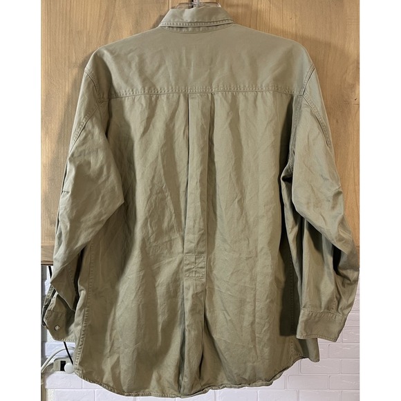 Woolrich John‎ Rich Bros Ducks Unlimited Shirt Men's L Khaki Safari Hunting - Picture 2 of 8